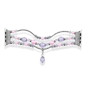 Aproces cilpa Apple Watch 42/44/45 dizains 4 sudraba-violeta