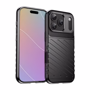 Thunder viedtālruņa apvalks iPhone 17 Pro Max - melns
