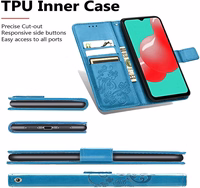 Korpuss Flower Book Samsung A155 A15 4G/A156 A15 5G zils