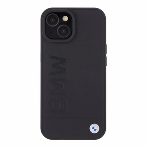 BMW BMHMP15SSLLBK iPhone 15 6.1" melns/melns Magsafe cietais apvalks Signature Logo Imprint