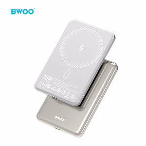 BWOO Ultra Slim внешний аккумулятор 20 Вт 5000 мАч с магнитной зарядкой P79 светло-серый
