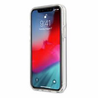 BMW Motorsport trīskrāsu viedtālruņa apvalks iPhone 12 Pro Max - caurspīdīgs