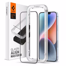 Spigen ALM Glass FC rūdīts stikls iPhone 13 / 13 Pro / 14 – melns