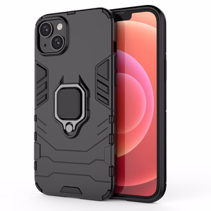 Ring Armor viedtālruņa apvalks iPhone 14 Plus bruņu vāciņš ar magnētisko turētāju un gredzenu melns