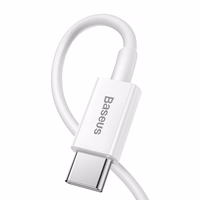 Baseus kabelis Superior PD USB-C - Lightning 1,0 m balts 20W
