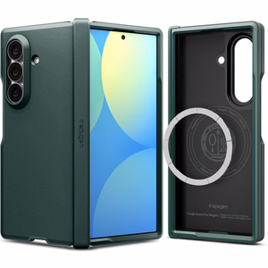 Spigen Tough Armor Pro MagFit MagSafe maciņš modelim Samsung Galaxy Z Fold 8 Ultra – tumši zaļš