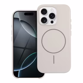 Spīdīgs magnētiskais viedtālruņa apvalks, saderīgs ar MagSafe, IPHONE 17 PRO MAX, balts