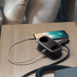 Orico AP3 65W GaN 6in1 strāvas sadalītājs 2x AC + 2x USB-A + 2x USB-C - melns