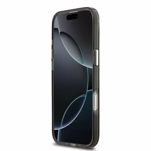 GUESS viedtālruņa apvalks IPHONE 17 Air, saderīgs ar MagSafe GUHMP17MHGTMLCGK (IML krāsu pāreja ar trīsstūra logotipu) melns