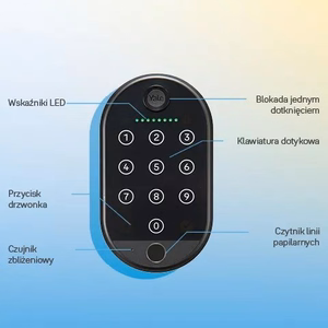 Yale 05/303000/BL Smart Keypad 2 – ciparu tastatūra ar pirkstu nospiedumu lasitāju, melna