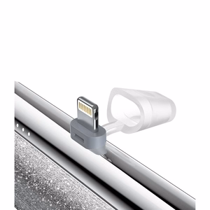 VEGER portatīvais lādētājs 5000 mAh ar iebūvētu savienotāju Lightning PD QC3.0 2,4A 12W PlugOn (W0573P) sudraba