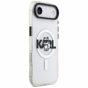Karl Lagerfeld IML Choupette Sketch Logo Magnētiskais viedtālruņa apvalks iPhone Air - caurspīdīgs
