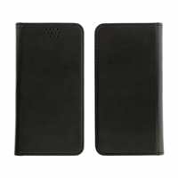 Universālais BOOK MAGNET viedtālruņa apvalks 4,7 collu melns