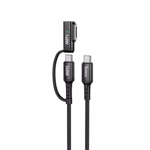 2in1 Cable USB-C to USB-C / Mag3 Hoco 240W 1.8 m U142 black