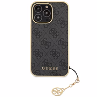 Guess 4G Charms Collection viedtālruņa apvalks iPhone 14 Pro Max - pelēks