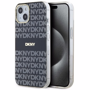 DKNY IML mono un svītru magnētiskais viedtālruņa apvalks iPhone 15/14/13 - melns