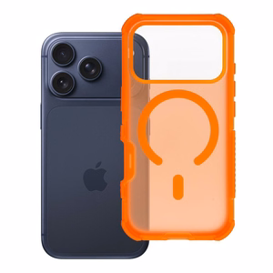 Case for iPhone 17 Pro / 18 Pro (low camera edge) Forcell F-Protect BumperX Premium compatible with MagSafe orange