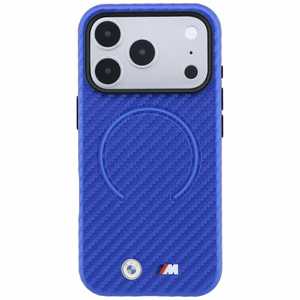 BMW M Carbon Printed Ring MagSafe maciņš modelim iPhone 17 Pro / 18 Pro – zils