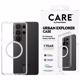 CARE by PanzerGlass Urban Explorer Transparent Case w. White Qi for Samsung Galaxy S26 Ultra - transparent