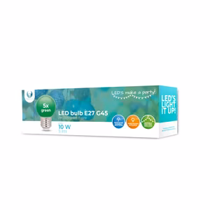 Forever Light LED spuldze E27 G45 2W 230V zaļa 5 gab.