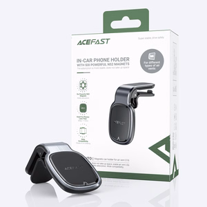 Acefast D16 Magnētiskais auto gaisa ventilācijas stiprinājums - nav nepieciešams MagSafe - pelēks