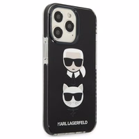 Viedtālruņa apvalks Karl Lagerfeld Karl&Choupette Head Case iPhone 13 Pro / iPhone 13 - melns