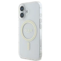Guess IML Spīdīgs Aplis Magnētiskais viedtālruņa apvalks iPhone 16 - caurspīdīgs
