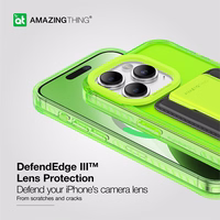 Amazing Thing Titan Pro Neon Mag maciņa apvalks 10FT IP156.7PTWGN Iphone 15 Pro Max zaļa ar statīvu