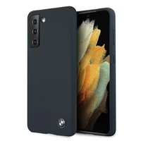 BMW Silikona Paraksts viedtālruņa apvalks Samsung Galaxy S21+ - zils