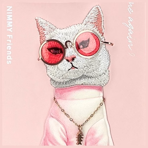 Nimmy Glasses Cool Cat Case for iPhone 16 Pro - Pink