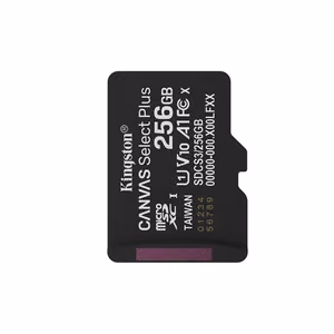Kingston memory card 256GB microSDXC Canvas Select Plus Gen3 150R A1 Single Pack w/o ADP