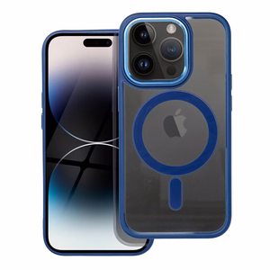 Magnētiskais viedtālruņa apvalks COLOR EDGE MAG COVER ar MagSafe iPhone 14 Pro tumši zils