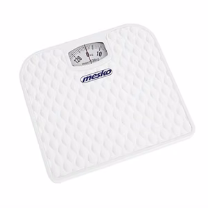 Mesko MS 8160 – mehāniskie vannas istabas svari, līdz 130 kg, 1 000 g precizitāte, balti