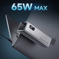 Cuktech CUKP200XGLGR 100W 20000mAh Portatīvais lādētājs 2 x USB-C 1 x USB-A - pelēks