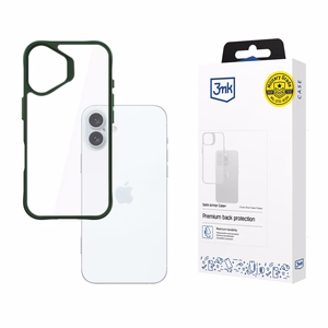 3mk Satin Armor viedtālruņa apvalks Green Apple iPhone 16 Plus – caurspīdīgs