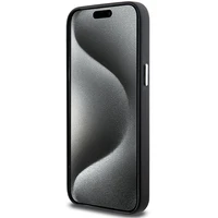 BMW Signature Wrapped Metal Magnētiskais viedtālruņa apvalks iPhone 15 Pro Max - melns