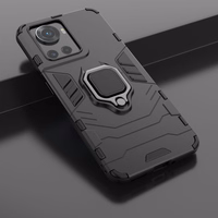Ring Armor bruņots hibrīda apvalks ar magnētisko turētāju OnePlus Ace Melns