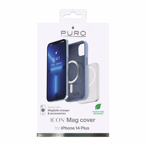 Puro ICON MAG vāciņš ierīcei iPhone 14 Plus, saderīgs ar MagSafe, “Sierra Blue” krāsā