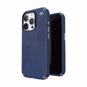 Speck Presidio2 Grip vāciņš ierīcei iPhone 15 Pro, “Coastal Blue / Dust Grey” krāsā