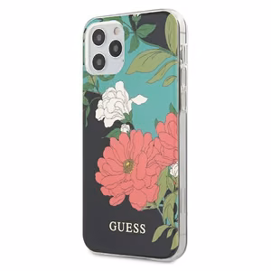 Guess GUHCP12LIMLFL01 iPhone 12 Pro Max 6.7" melns/melns N°1 ziedu kolekcija