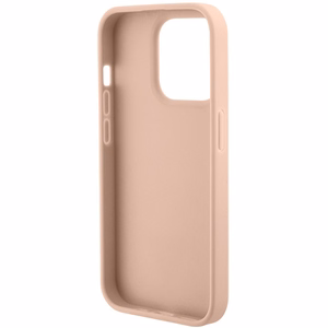 Guess Krokodila Trijstūra Metāla Logotips viedtālruņa apvalks iPhone 15 Pro - rozā