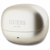 Guess Bluetooth austiņas GUTWST88MCTGD TWS + dokstacija zeltainas/zeltainas kapsula drukāts logotips