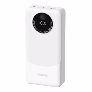 Portatīvais lādētājs Dudao K12Pro 22.5W PD 20000mAh USB-A, USB-C - balta