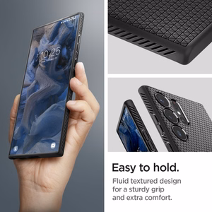 Spigen Liquid Air viedtālruņa apvalks Samsung Galaxy S23 Ultra - matēti melns