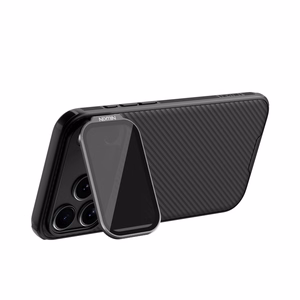 Nillkin CamShield Prop magnētiskais vāciņš iPhone 17 Pro Max / iPhone 18 Pro Max, melns, versija ar caurspīdīgu objektīva vāciņu