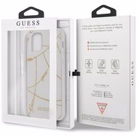 Guess Gold Chain Collection viedtālruņa apvalks iPhone 12 Pro Max 6.7" - balta
