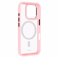 Liavec Hybrid Magsafe Skaidrs viedtālruņa apvalks Iphone 16 Pro Max gaiši rozā