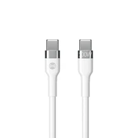 Forever Elastīgais kabelis USB-C - USB-C 2,0 m 100W balts