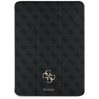 Guess GUFC13RM24PS4SGK iPad Air 13" 2024 melns/melns Magnētiskais 4G Liels Logotips