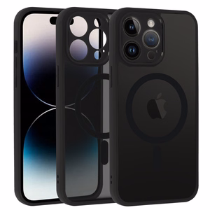 Viedtālruņa apvalks Magnētiskais Pilnīgi matētais Iphone 14 Pro Max melns